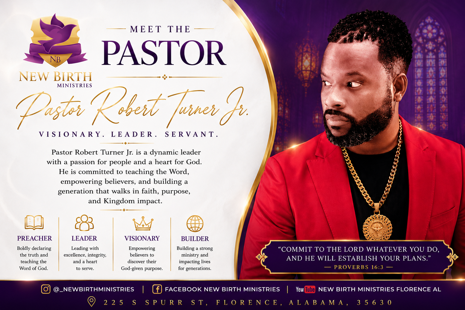 Meet the Pastor — Pastor Robert Turner Jr.