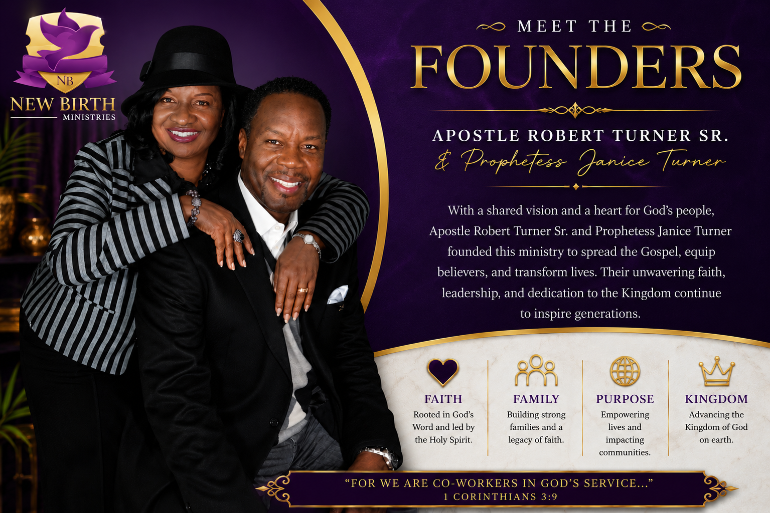 Meet the Founders — Apostle Robert Turner Sr. & Prophetess Janice Turner